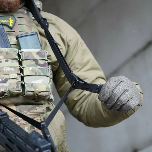 Збройовий ремінь RAGNAROK "KRAKEN" Gen.2 Carbine (Триточковий) Чорний KRAKEN-G2-CARBINE-B фото