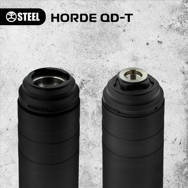 HORDE QD-T - швидкоз'ємний титановий саундмодератор на АК 74 HORDE QD-T АК фото