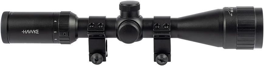 Приціл оптичний Hawke Fast Mount 3-9x40 AO з сіткою Mil-Dot і кільцями Weaver IBIS-39860489 фото