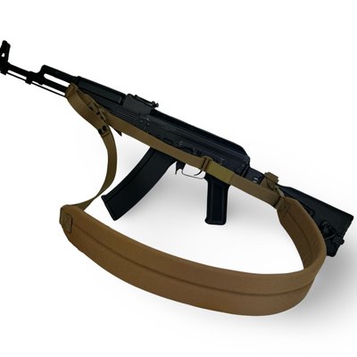 Ремінь збройовий RAGNAROK триточковий з широким наплічником "KRAKEN" sling Койот RRK3v2 фото